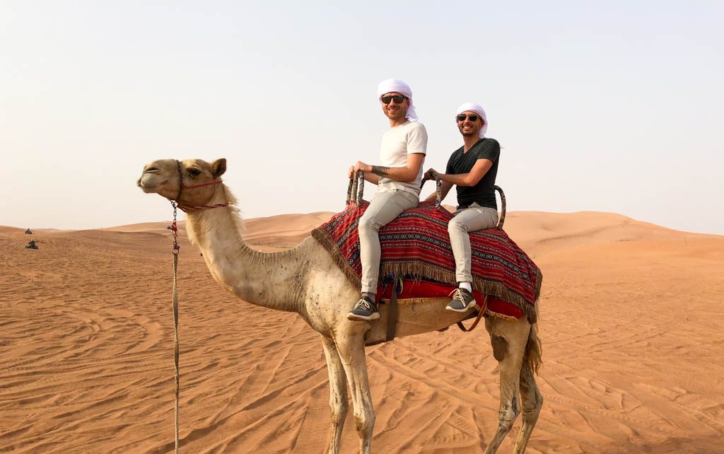 Dubai riding a camel