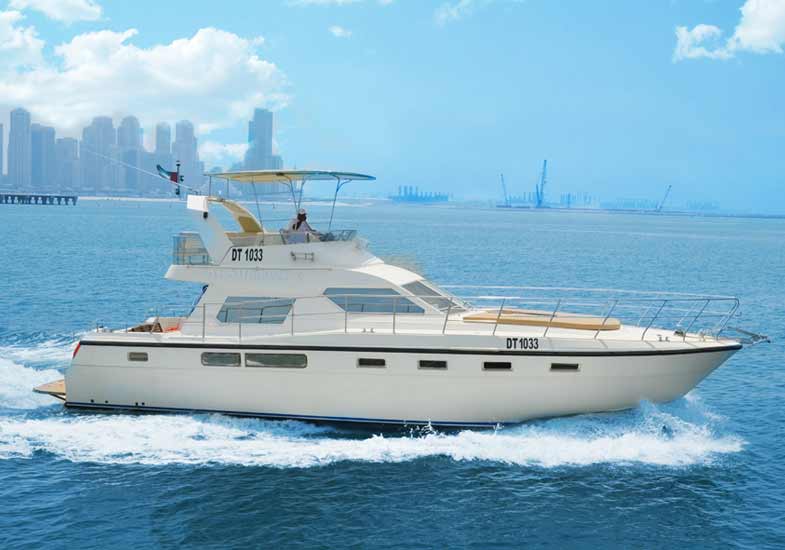 The 45 feet luxury yacht