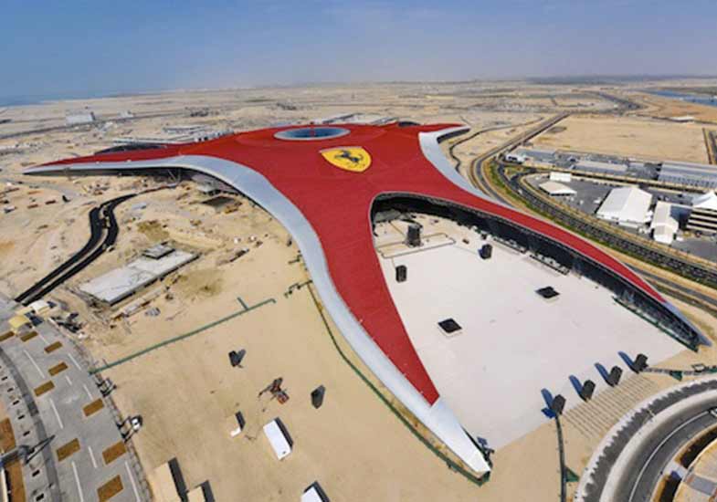 The world’s fastest roller coaster is located in Ferrari World