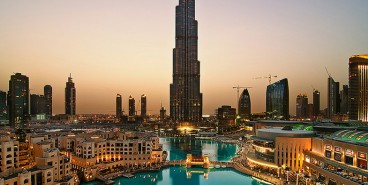 The skyscraper in Dubai, the world's largest building Burj Khalifa